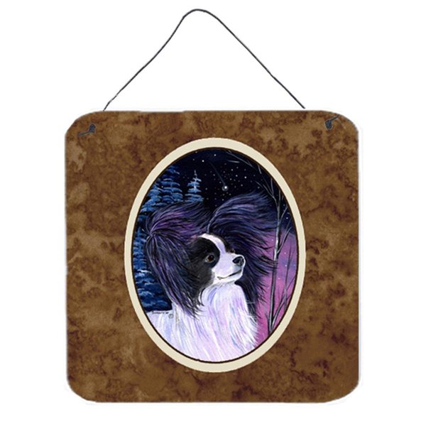 Micasa 6 x 6 in. Starry Night Papillon Aluminium Metal Wall or Door Hanging Prints MI228817